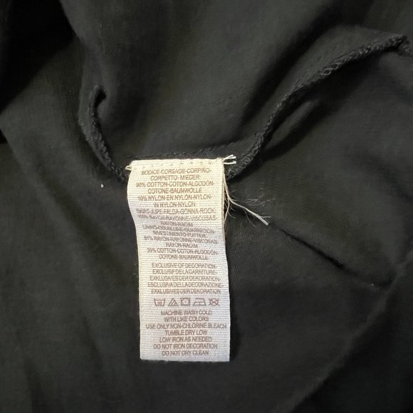 Free People Dress Size 2 Embroidery Insert Lace Up Black High Low Beaded Boho - Picture 8 of 13